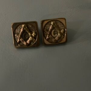 Gold Plated Masonic vintage Cufflinks